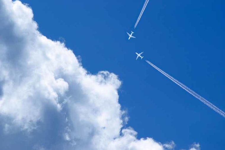 passenger jets in blue sky